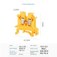 Connecteur de bloc de jonction sur rail DIN en cuivre pur 2,5 mm²