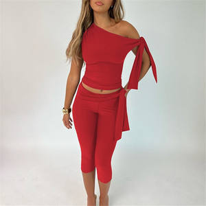 Setelan 2 Potong Wanita Atasan Crop Transparan Berlipit Modis dan Setelan Celana Pendek Pinggang Tinggi - Product Image 4