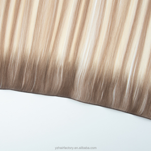 Extensions de cheveux humains russes Genius Weft, couleur blonde invisible, cuticules intactes et alignées, balayage Genius Weft - Product Image 6