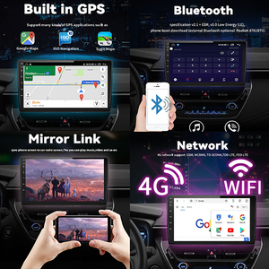 Autoradio portable universel <span class=keywords><strong>Android</strong></span> 2.5D de <span class=keywords><strong>10</strong></span> pouces avec navigation GPS, lecteur vidéo, écran tactile, Mirror Link et support pour tableau de bord - Product Image 4