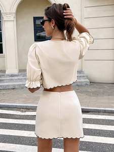 Ensemble coordonné 2 pièces décontracté pour femme 2025 – Haut sans manches et short en mousseline de coton tissée brodée style bohème - Product Image 2