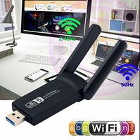Adaptateur Réseau Sans Fil AC1200 Double Bande Gigabit 5G Carte d'Interface USB pour Ordinateur Portable/PC Récepteur/Émetteur Wi-Fi