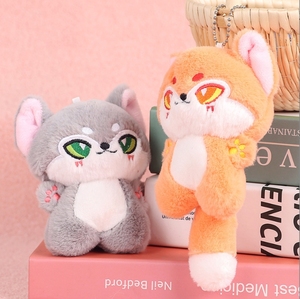 12cm Kawaii porte-clés petit <span class=keywords><strong>renard</strong></span> <span class=keywords><strong>loup</strong></span> doux peluche jouets Animal drô<span class=keywords><strong>le</strong></span> jouets en peluche porte-clés en peluche haute qualité mignon poupées enfants jouets - Product Image 3