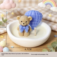 Bougie parfumée créative en forme d'ours en gypse pour décoration d'intérieur, mignonne, décorative, parfumée, cadeau de mariage