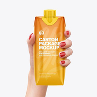 Ensemble de boîtes à boissons en carton rigide laminé mat personnalisé, emballage en papier couché or gaufré pour boîte de jus de fruits