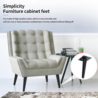 Robuste, schräge Metall-Sofabeine als Ersatz – Mattschwarze, moderne Füße für Sofa, Kommode, Schrank, TV-Ständer & Bett