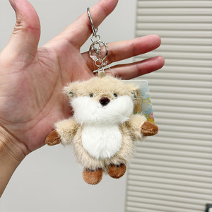Porte-clés en peluche animal de dessin animé mignon, pendentif de sac doux et moelleux, mini cadeau en peluche pour filles, décoration de sac à dos - Product Image 3