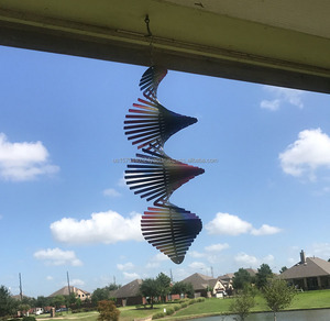 Molinillo de Viento Multicolor para Jardín, Molinillos de Viento Metálicos para Exteriores, Decoración Colgante Grande, Escultura de Viento 3D para Jardín - Product Image 5