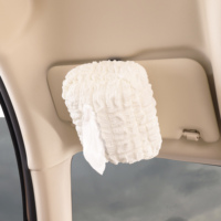 Boîte à mouchoirs en polyester de haute qualité pour voiture, support de serviettes suspendu pour l'organisation intérieure, adapté à BMW, Toyota, Honda, universel