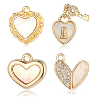 Coeur papillon ormeau coquilles cuivre Zircon pendentif papillon Cubitt oeil abeille breloques bricolage accessoires