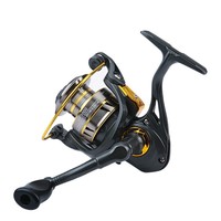 Moulinet Spinning Gauche Entièrement Métallique à Bobine Peu Profonde, Construction 100% Métal - Accessoires de Pêche à la Ligne et aux Leurres pour Canne de Mer (Vente en Gros 50)