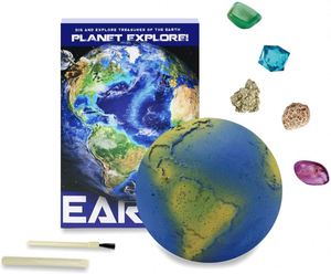 Kit de Exploración del Planeta Tierra, Juguete del Sistema Solar, Arqueología Minera con 4 Gemas Auténticas para Excavar - Product Image 1