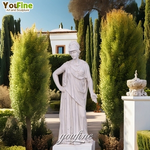 Escultura italiana de mármol para exteriores, <span class=keywords><strong>estatua</strong></span> de <span class=keywords><strong>diosa</strong></span> Athena para jardín - Product Image 3