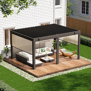 Alta calidad, respetuoso con el medio ambiente, a prueba de nieve, Gazebo, pérgola, <span class=keywords><strong>techo</strong></span> motorizado, impermeable, para exteriores, de aluminio, bioclimático, <span class=keywords><strong>4x3</strong></span>, 5x3, 6x3 - Product Image 2