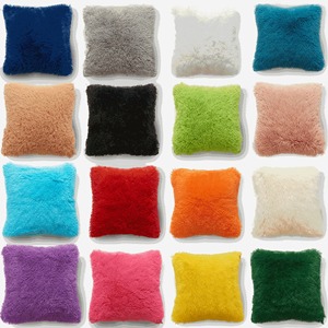 Soft Corduroy Solid Square Fur Cushion Cover <strong>Pillow</strong> <strong>Case</strong> for Living Room Couch Sofa Bedroom - Product Image 1