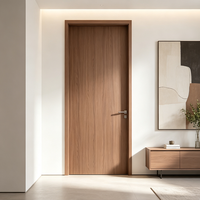 Porte intérieure moderne en noyer, sans peinture, étanche, pour hôtel, appartement, école, projet