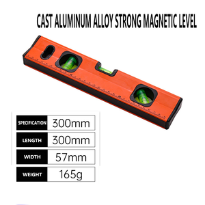 Nivel de burbuja magnético de aleación de aluminio de grado industrial de alta resistencia de 24 pulgadas con precisión de +/-10 mm y rango de 0-5 m para decoración de edificios - Product Image 3
