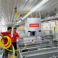 Chauffe-élevage à gaz DAMLY haute efficacité pour volailles, avec contrôle automatique de la température, en acier galvanisé, souffleur de chauffage pour élevages