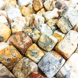 Piedras curativas de cristal Natural, ágata de encaje loco, cubo, piedra caída - Product Image 2