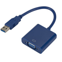 Kabel adaptor USB3.0 ke VGA, kabel adaptor konverter Multi tampilan Video kartu grafis eksternal
