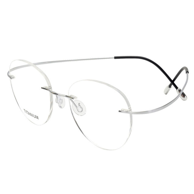 Titanium Alloy Glasses Frame Rimless Eyeglasses Myopia Prescription Eyeglasses Men Women Myopia Glasses