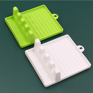 Estante para tapas de ollas de cocina, estante para espátulas domésticas, estante de almacenamiento multifuncional de plástico para utensilios de cocina y cucharones para sopa. - Product Image 3