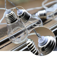 Guirlande lumineuse solaire d'extérieur pour jardin féerique, boules lumineuses, ampoules LED, décoration de Noël et de mariage