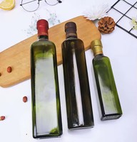 Conteneur carré en verre de 750 ml pour vin de cuisine, pot vide pour épices et assaisonnements, vente en gros directe d'usine