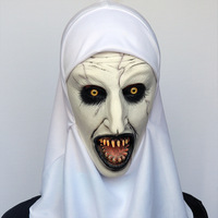 Masque de nonne pleine tête en gros Costume accessoires de fête masque Halloween masque de nonne maléfique avec foulard