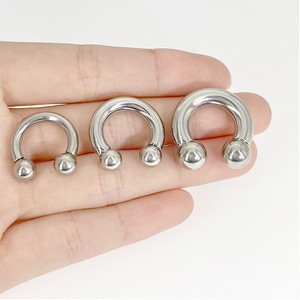 Anillo de herradura <span class=keywords><strong>grande</strong></span> de titanio G23, anillo de nariz en forma de U, anillo de pezón, joyería para <span class=keywords><strong>piercing</strong></span> genital y corporal - Product Image 5