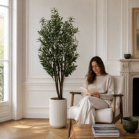 Arbre d'olivier artificiel OEM ODM, plante d'olivier artificielle pour salon, hall d'hôtel, style méditerranéen, décoration intérieure, vente en gros