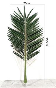 Palmiers artificiels résistants aux UV, en tissu et plastique personnalisés, feuilles de palmiers artificiels, branches artificielles - Product Image 6