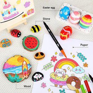 Somagi venta al por mayor 36 unids/set doble punta pincel bolígrafos pintura seguridad no tóxico pincel marcadores niños artista acuarela pincel pluma - Product Image 3