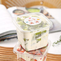 Boîte alimentaire transparente jetable en plastique pour emballage de cupcakes, fruits, mousses et produits de soja