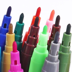 Marcadores de pintura de colores brillantes Foska, bolígrafos de pintura lavables de punta fina de 12 colores Premium con bolsa de PVC duradera y conveniente - Product Image 2