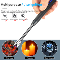 Briquet électronique en résine au design classique, vente en gros d'usine, briquet USB pour le camping et le barbecue