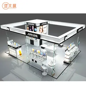 Contemporary Design Cosmetics Showcase High-end Most Wanted Makeup Display Stand with Lighting