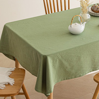 Nouvelle nappe blanche pure style INS en tissu coton et lin, idéale pour fond photo, pique-nique, dortoir et table de desserts