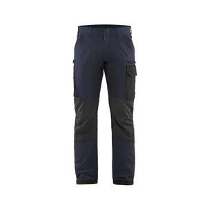 Blaklader กางเกง142216458699D104ขายาวแบบ4ทางสีน้ำเงินเข้ม/สีดำกางเกงยีนส์กางเกงทำงาน7330509734568 - Product Image 1