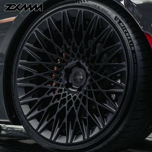 Jante en Satin Noir Forgée de Luxe Personnalisée pour Ferrari SF90 BMW Audi 5x114.3 5x120 5x130 18 19 20 21 22 Pouces Jante de Voiture de tourisme - Product Image 1