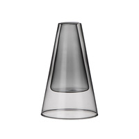 Diffuseur d'arômes vide en verre double paroi, design simple, forme double triangle, pour salon et chambre, pour parfum floral, décoration, logo personnalisé, MOQ