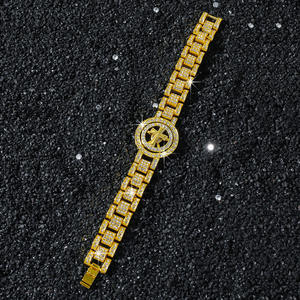 回転可能な滑らかなクロスウォッチブレスレットヒップホップスタイルチャームブレスレットナイトクラブディスコウェア用 - Product Image 5