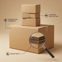 Boîtes en carton ondulé kraft gaufré imprimées sur mesure pour la vente au détail et l'expédition d'électronique