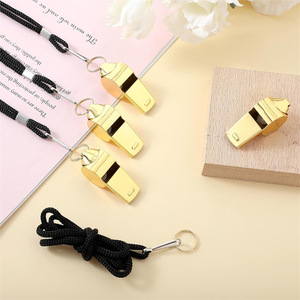 Chất lượng cao tùy chỉnh mạ vàng thép không gỉ còi cho bóng đá thể thao trọng tài - Product Image 2