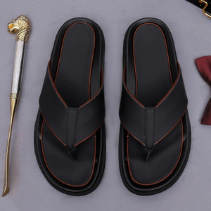 Sandales de plage décontractées tendance en <span class=keywords><strong>cuir</strong></span> véritable pour hommes, idéales pour le dropshipping - Product Image 3