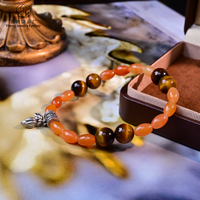 Bracelet perlé tendance avec breloque mode, accessoire en pierre naturelle, bijou unisexe en pierre naturelle