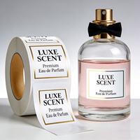 Étiquette autocollante personnalisée de haute qualité pour parfum, avec colle forte, estampage à chaud, marque privée, en rouleau