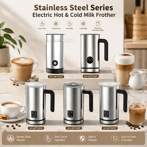 AIHOME Mousseur à <span class=keywords><strong>lait</strong></span> en acier inoxydable 500W avec poignée, double paroi antiadhésive, 150ml <span class=keywords><strong>de</strong></span> <span class=keywords><strong>mousse</strong></span>, 300ml <span class=keywords><strong>de</strong></span> <span class=keywords><strong>lait</strong></span> <span class=keywords><strong>chaud</strong></span> <span class=keywords><strong>ou</strong></span> <span class=keywords><strong>froid</strong></span>, certifié FDA - Product Image 6