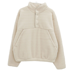 Brown <b>Sherpa</b> Fleece Half Zip Pullover Women's <b>Sherpa</b> Lined Sweatshirt Soft Touch <b>Hoodie</b> Winter Polyester ODM for Casual Outdoor - Product Image 1