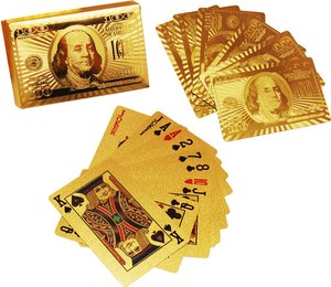 Playing Card Custom High Quality PVC Smooth Waterproof Durable Gold Playing Card